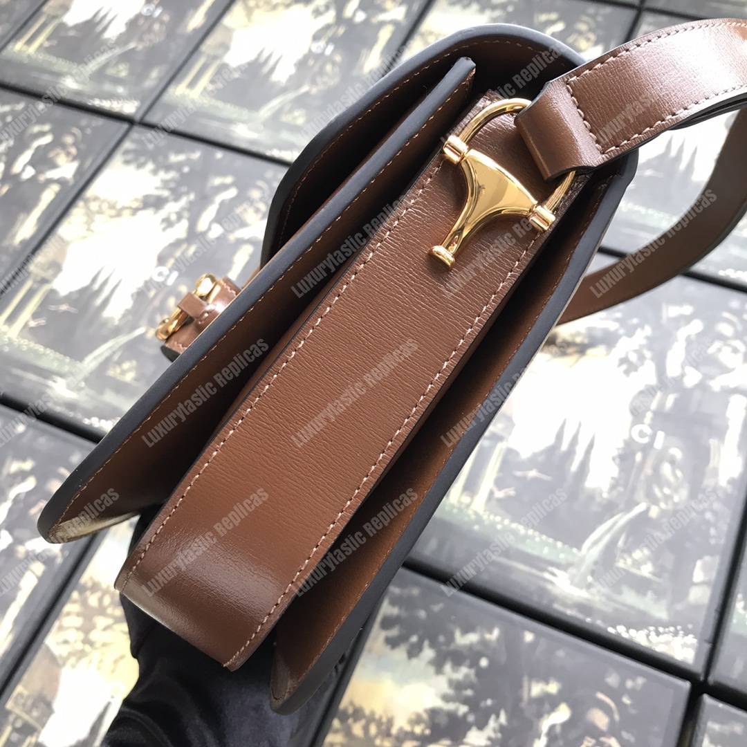 G*u*i 1955 horsebit shoulder bag brown