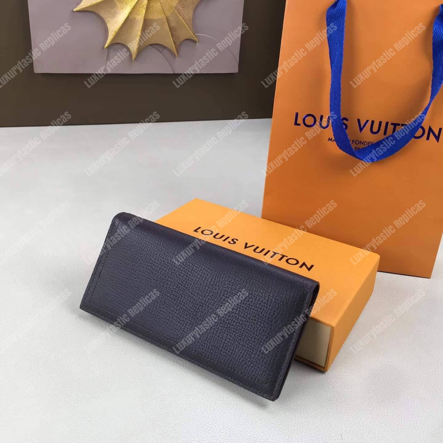 LV Long Coin Wallet Utah Leather Marron