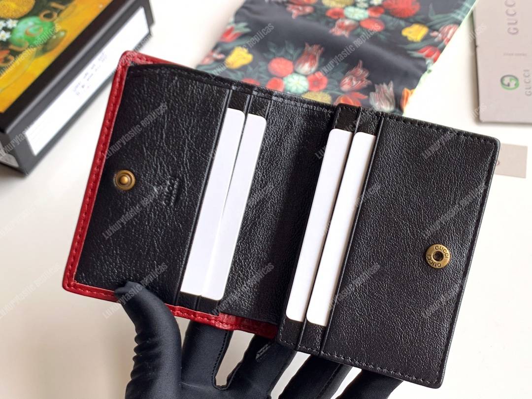 G*u*i gg marmont card case wallet black