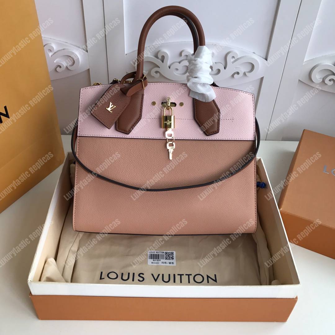 LV City Steamer MM Autres Cuirs Papyrus Creme Sienne
