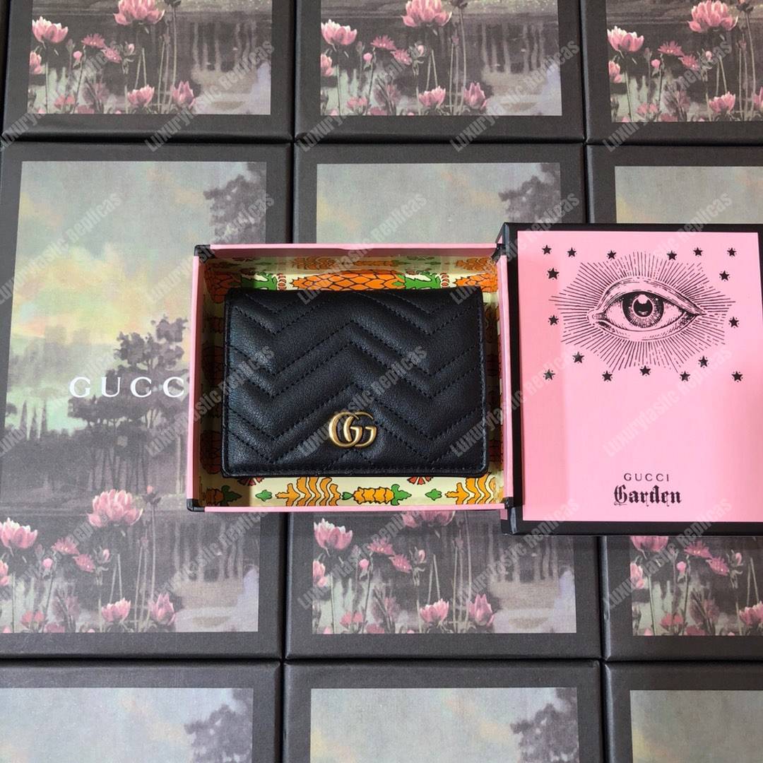 G*u*i gg marmont card case wallet black
