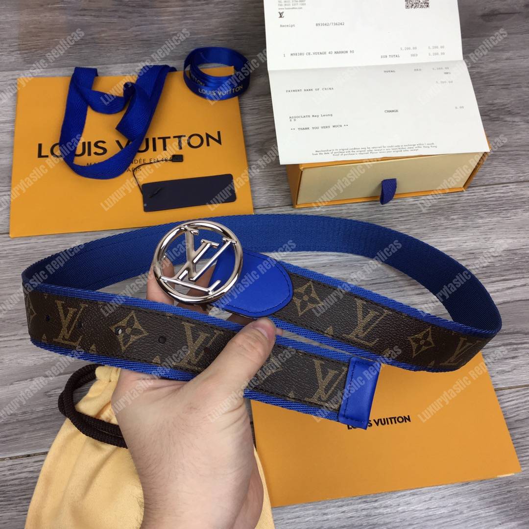 LV Circle 40mm Belt Blue
