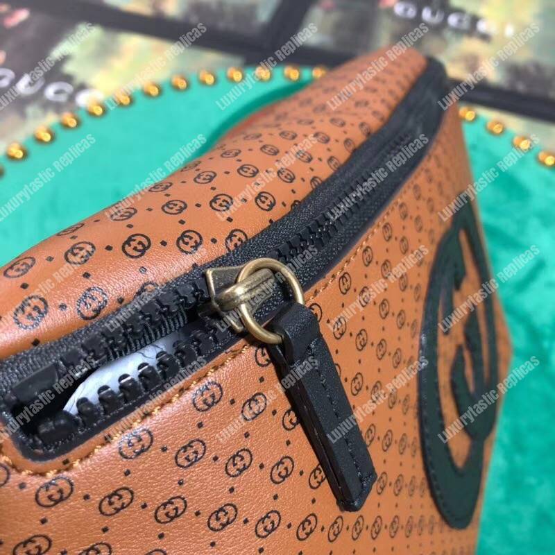 G*u*i G*u*i-dapper dan belt bag brown with ebony gg pattern