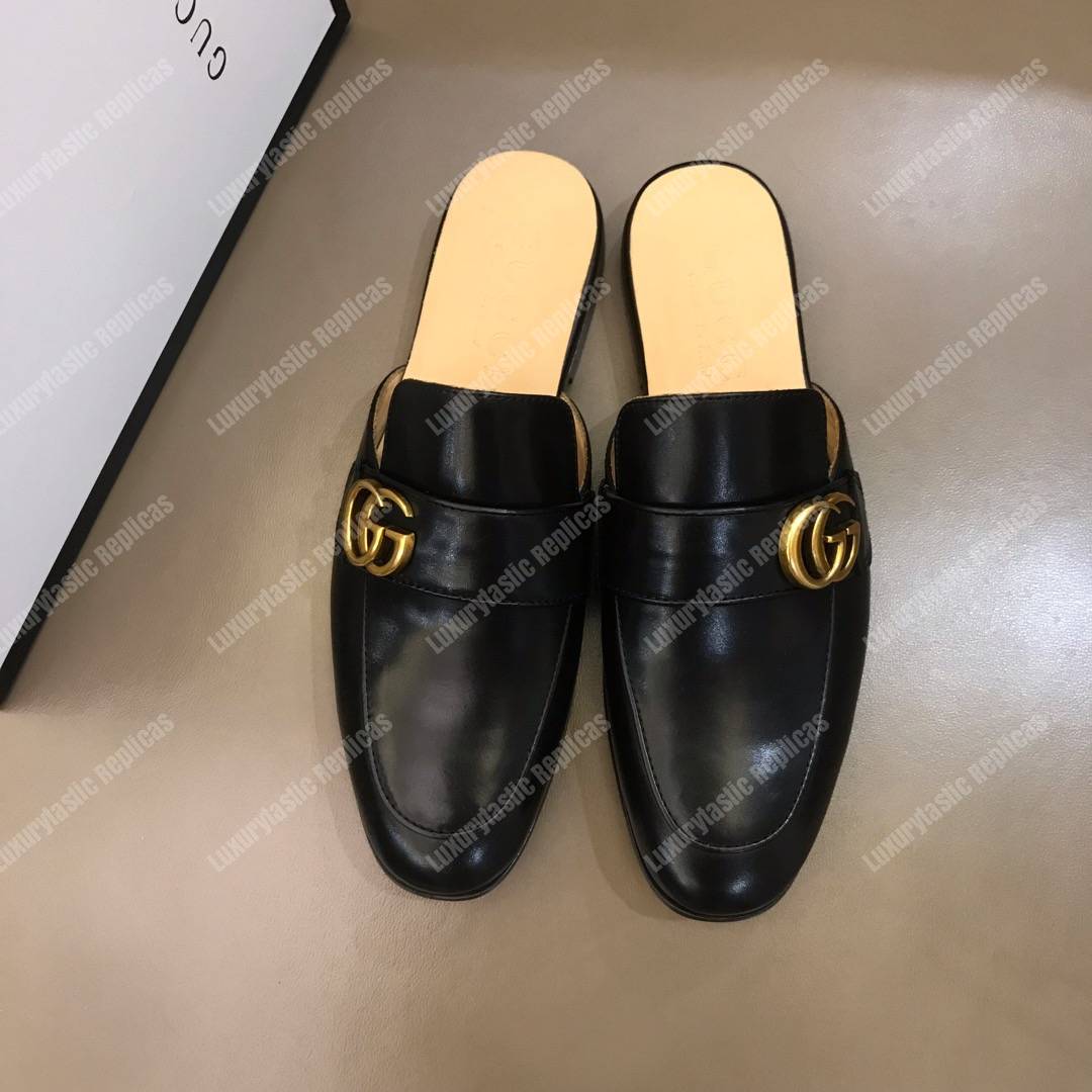 G*u*i leather slipper black