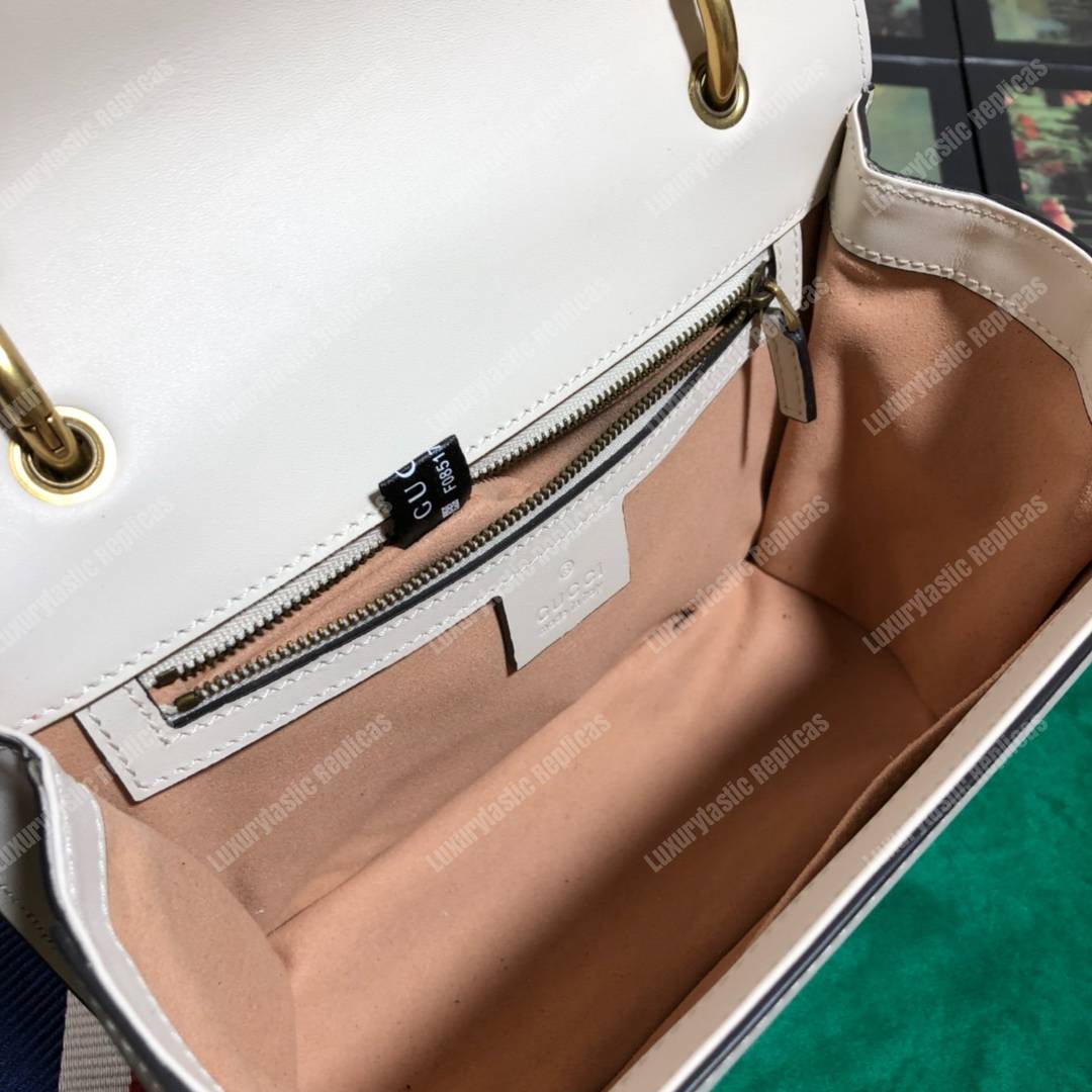 G*u*i queen margaret leather bag white