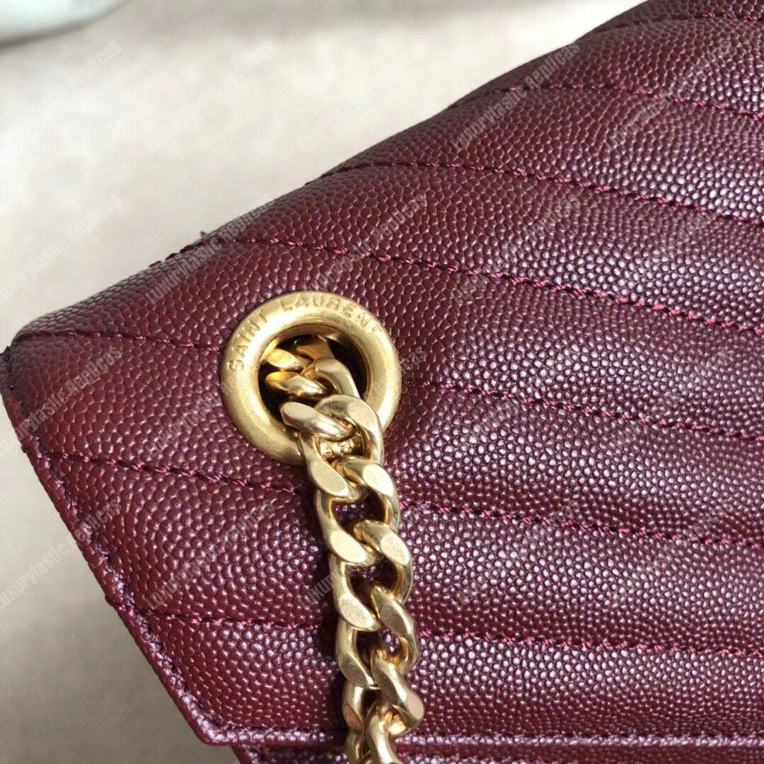 Saint Laurent Large Envelope Chain Bag Dark Red
