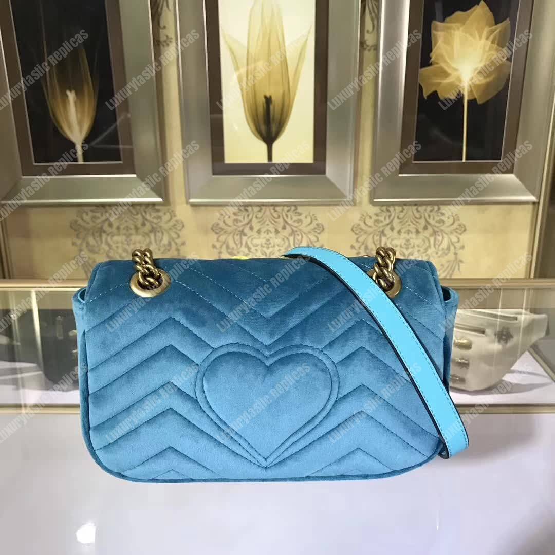 G*u*i gg marmont embroidered velvet mini bag bee