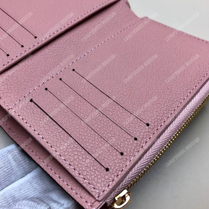 LV Pallas Compact Wallet Monogram Rose Ballerine