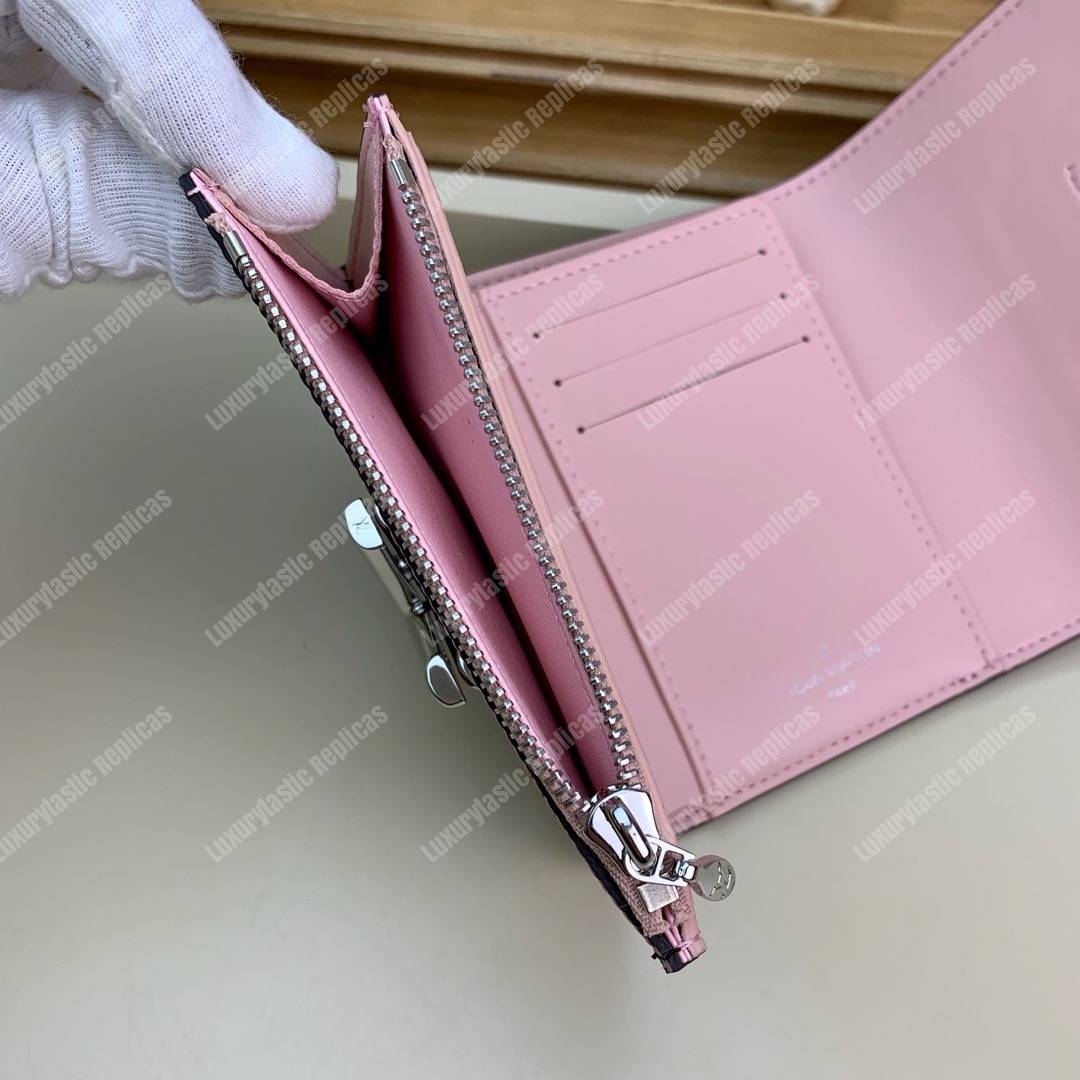 LV Twist Compact Wallet Epi Leather Monogram Blanc Rose