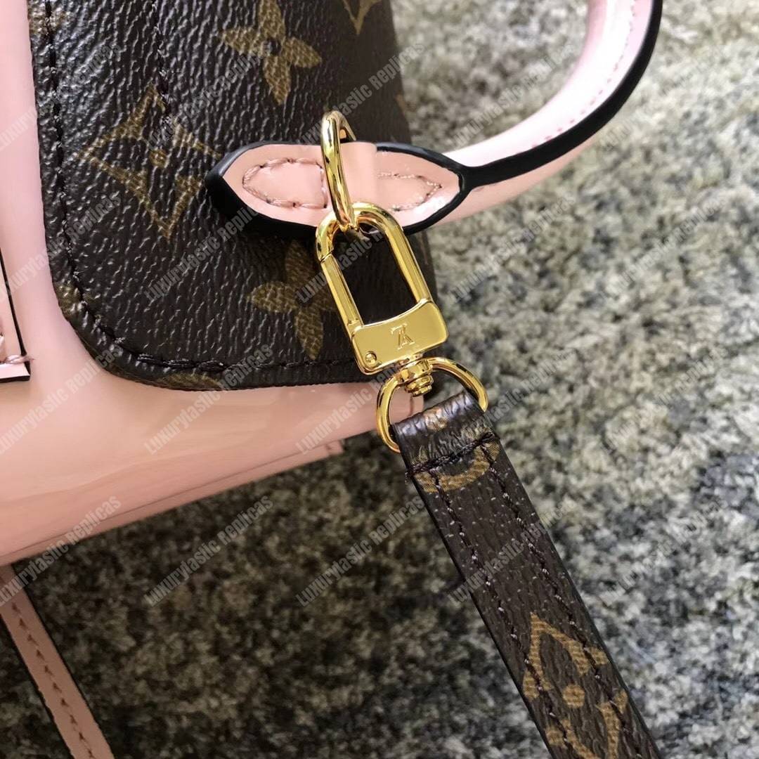 LV Hot Springs Backpack Patent Leather Rose Ballerine