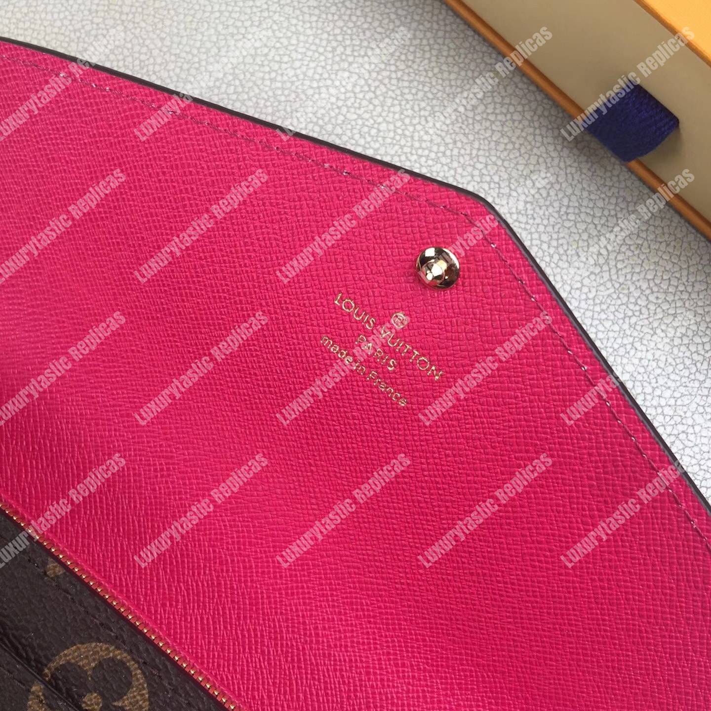 LV Sarah Wallet My LV World Tour Monogram Fuchsia