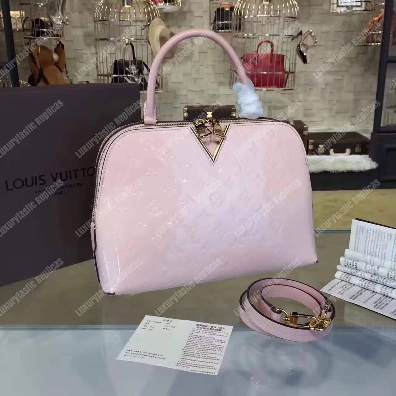 LV Melrose Monogram Vernis Pink