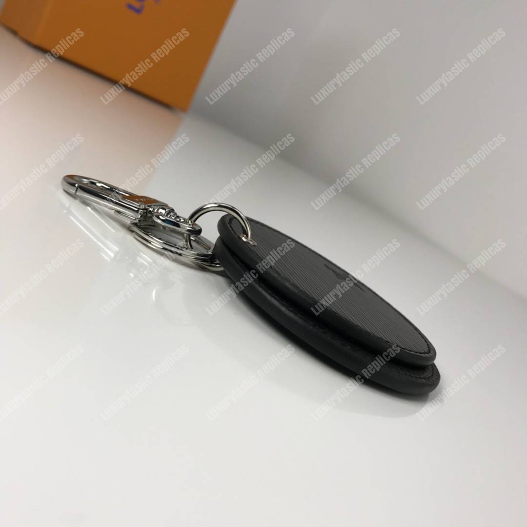 LV Mirror Bag Charm & Key Holder Epi Leather Black