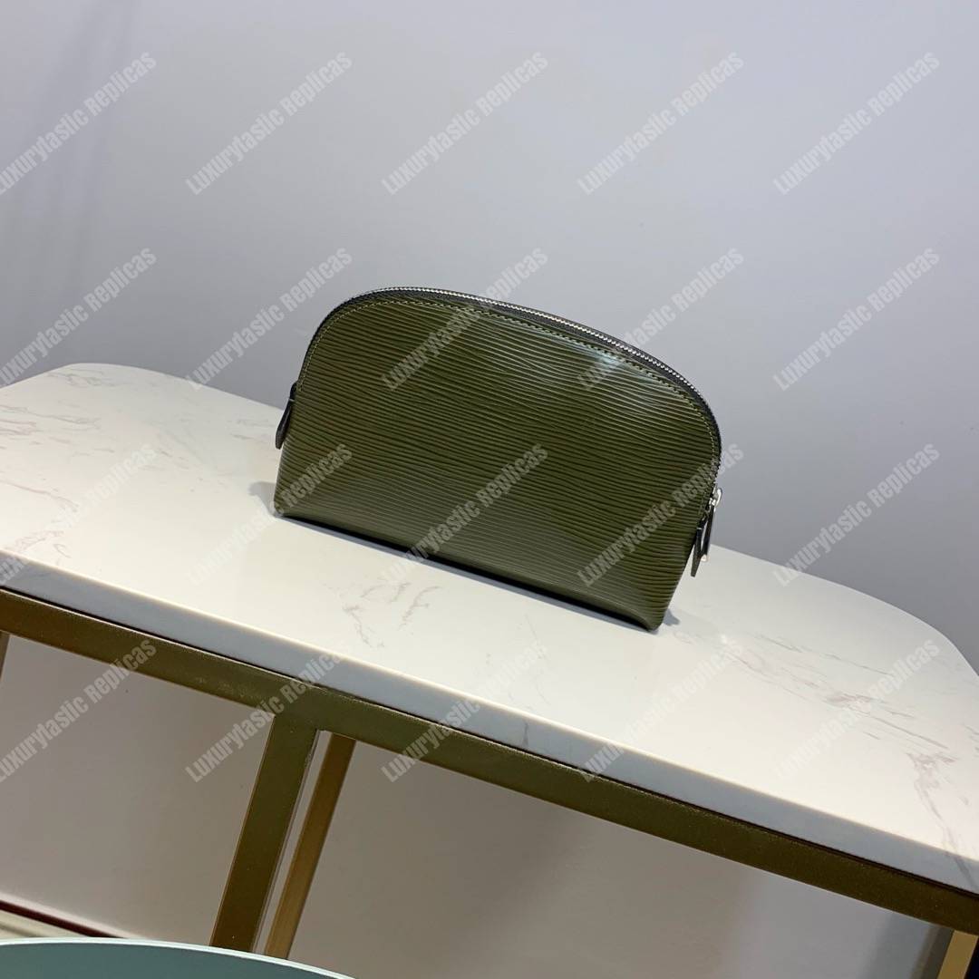 LV Cosmetic Pouch PM Epi Leather Borneo Green