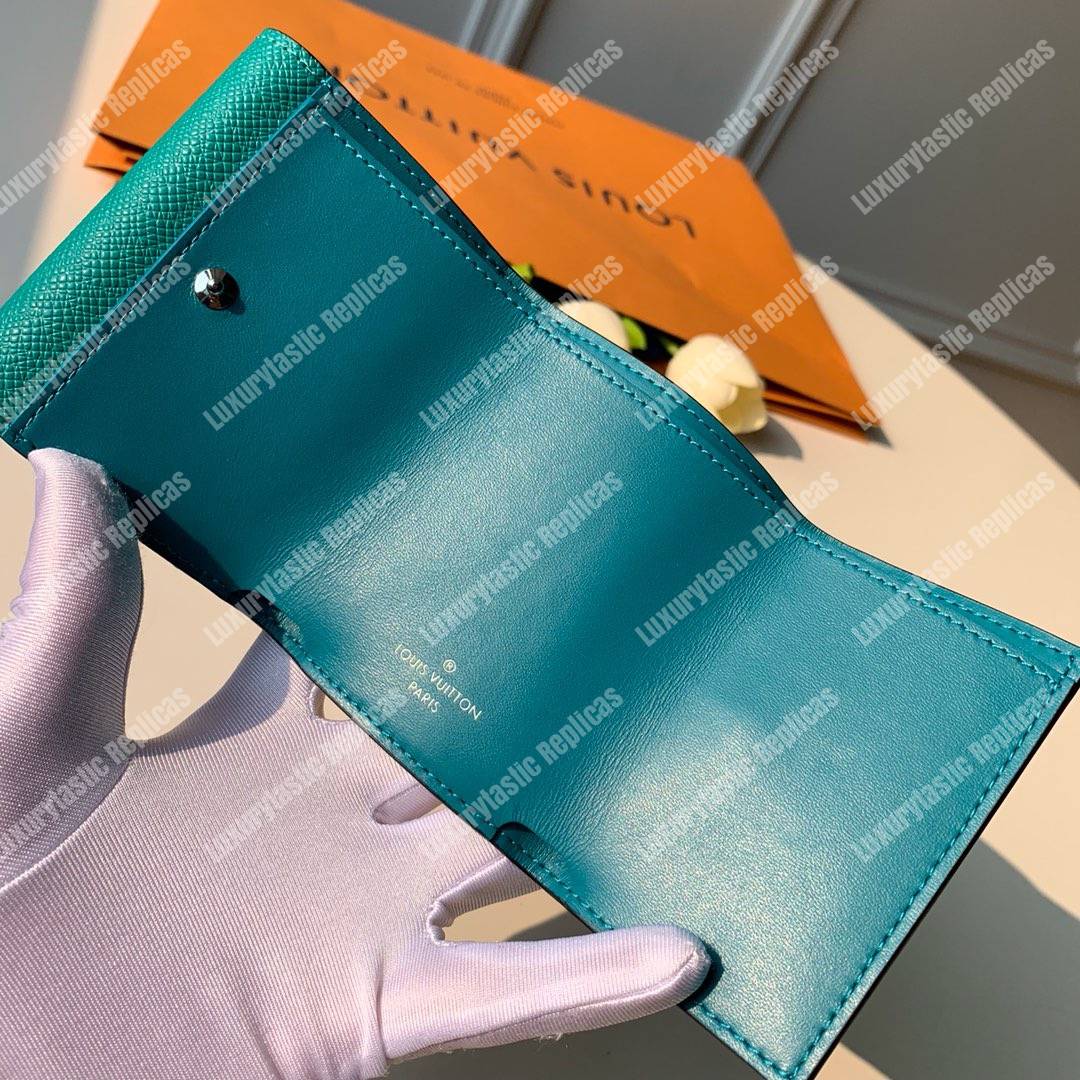 LV Discovery Compact Wallet K45 Taiga Monogram Vert