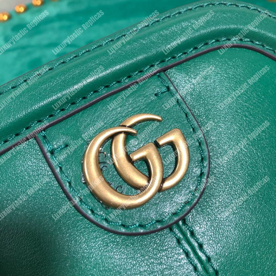 G*u*i re(belle) small shoulder bag leather emerald green