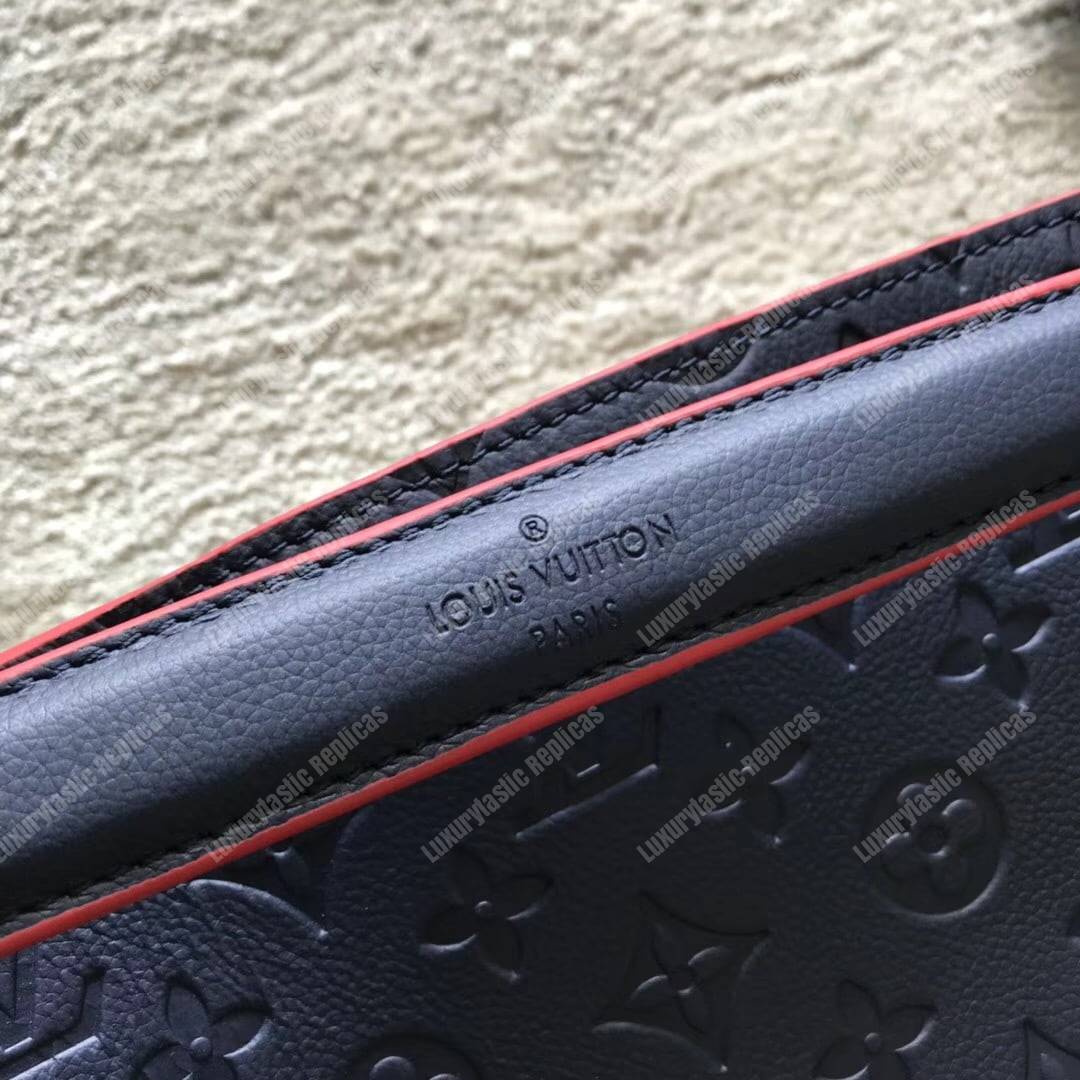 LV Melie Designer Monogram Leather Marine Rouge