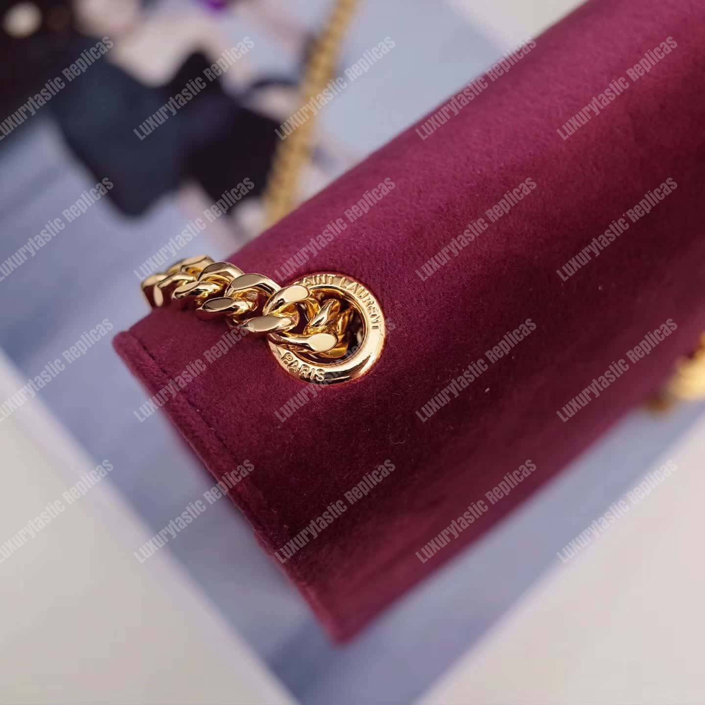 Saint Laurent Kate Medium Tassel Red Velvet