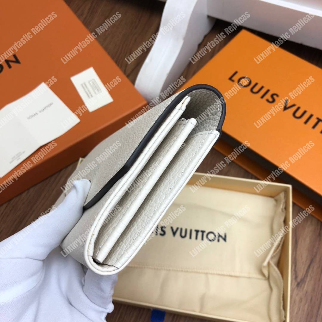 LV Iris Wallet Mahina Leather Ivory