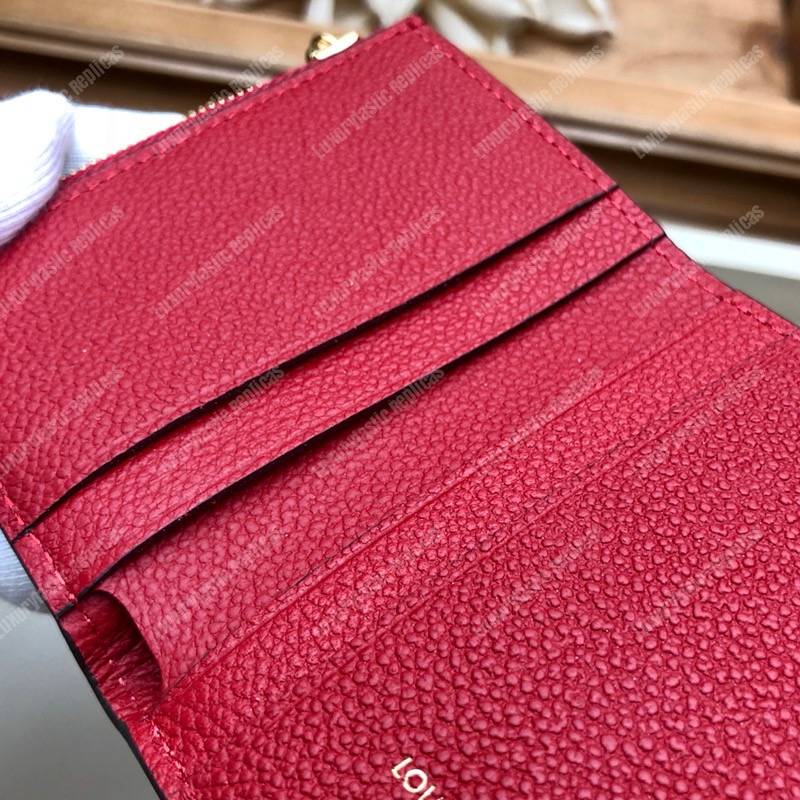 LV Zoé Wallet Monogram Empreinte Scarlet