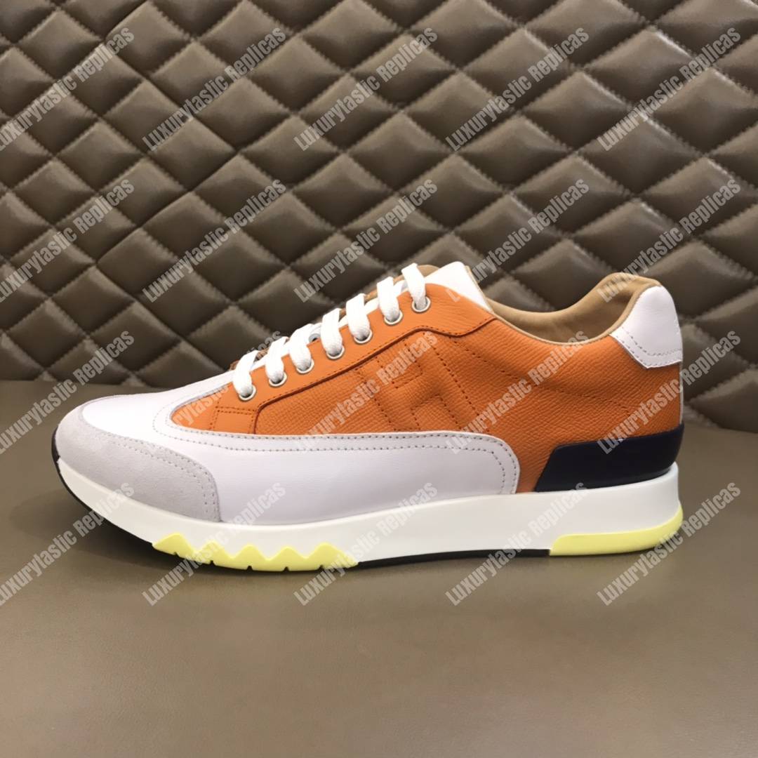 H**mes trail sneaker orange