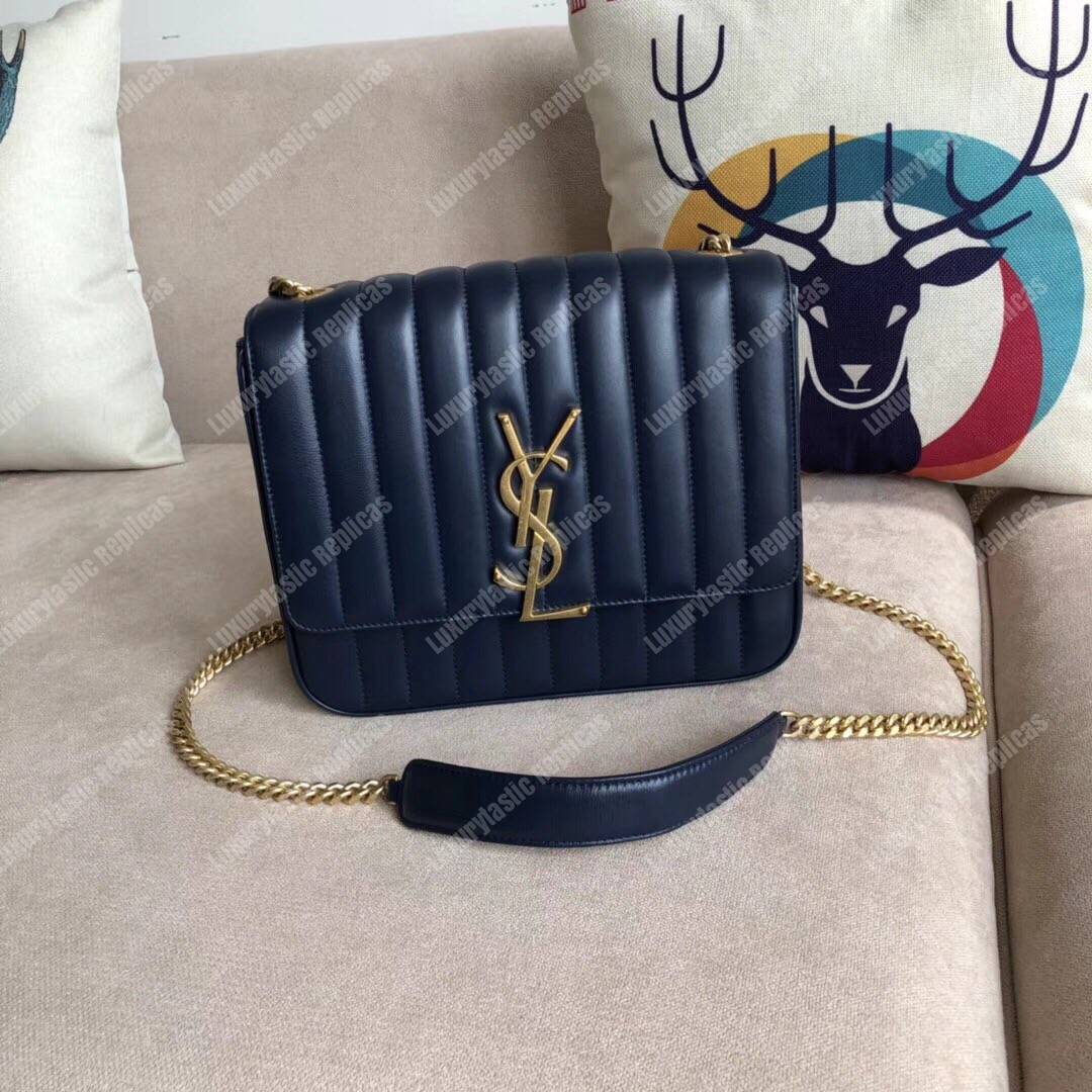Saint Laurent Vicky Large Navy