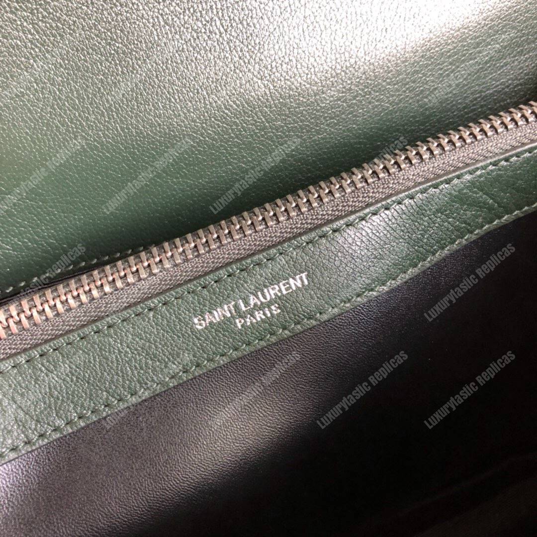 Saint Laurent Large College In Dark Green