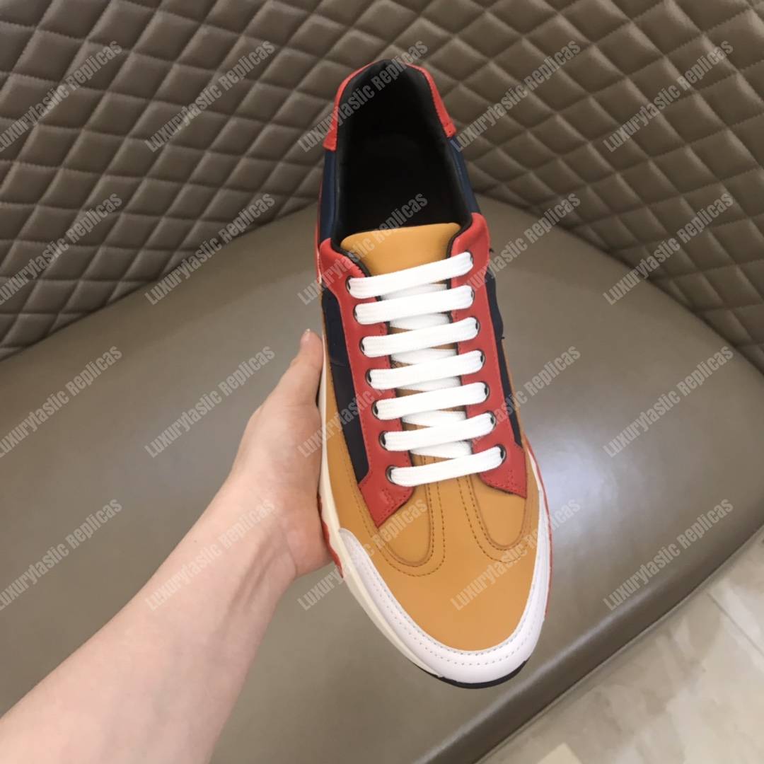 H**mes trail sneaker blue/orange/red