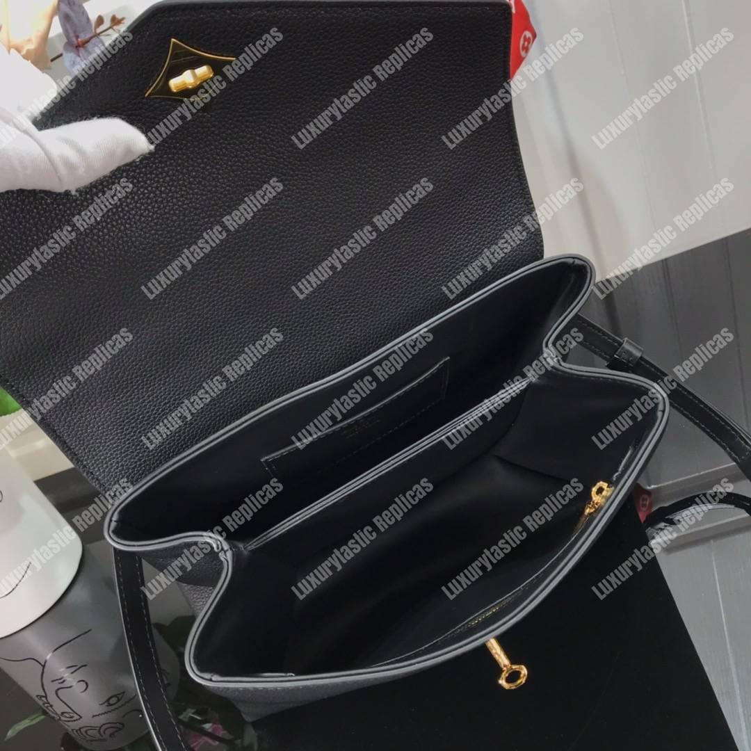 LV Rose Des Vents PM Black Gold Padlock Handbag