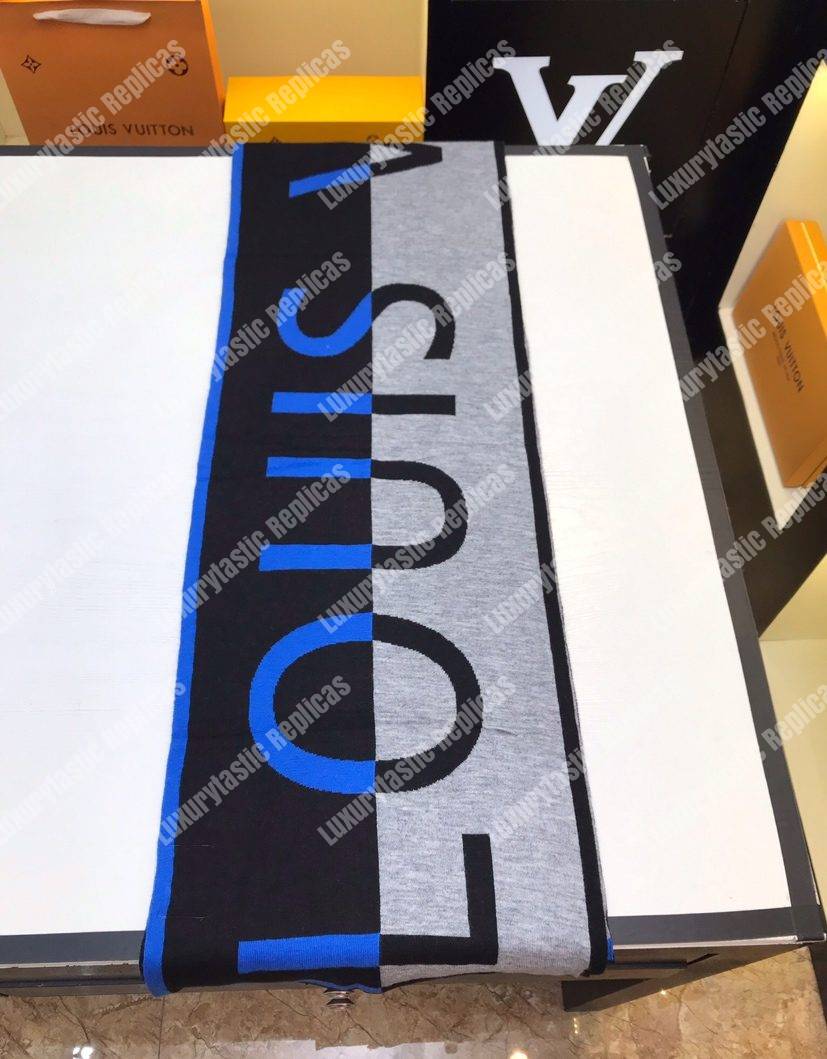 LV Horizon Scarf Gris Bleu
