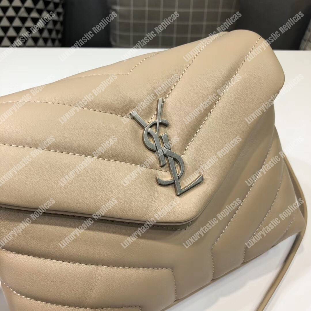 Saint Laurent Loulou Toy Bag In Matelassé “Y” Leather Powder