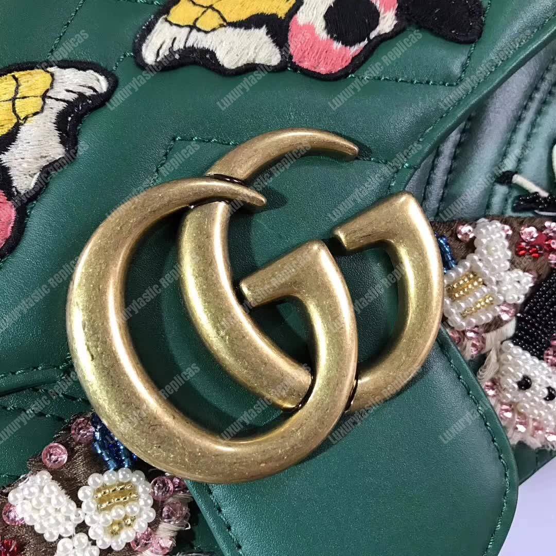G*u*i gg marmont medium matelasse shoulder bag butterfly
