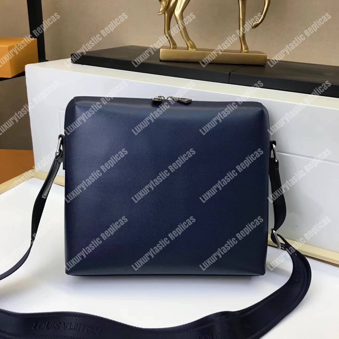 LV Taiga Grigori Messenger Bag PM Dark Blue