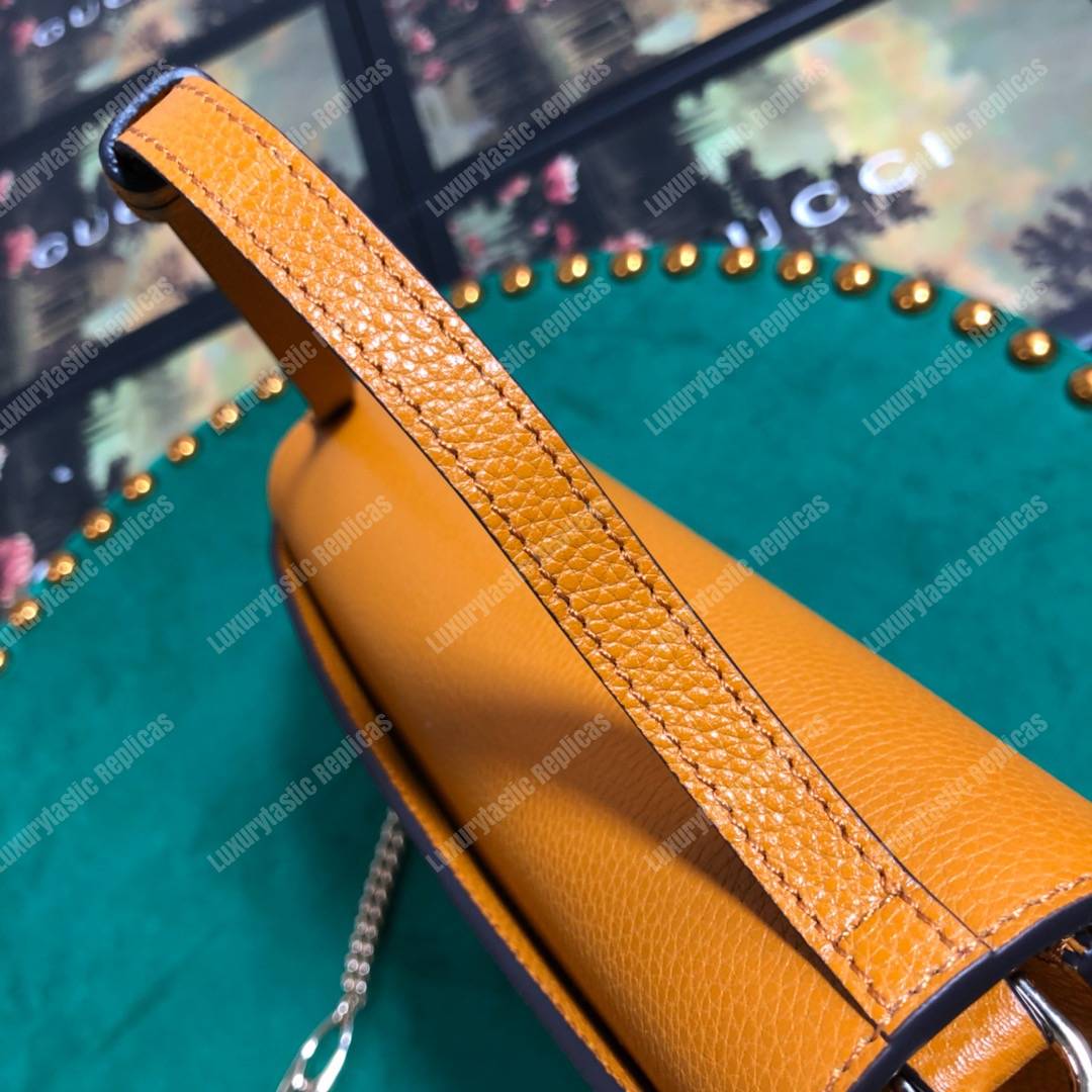 G*u*i zumi yellow smooth leather small shoulder bag