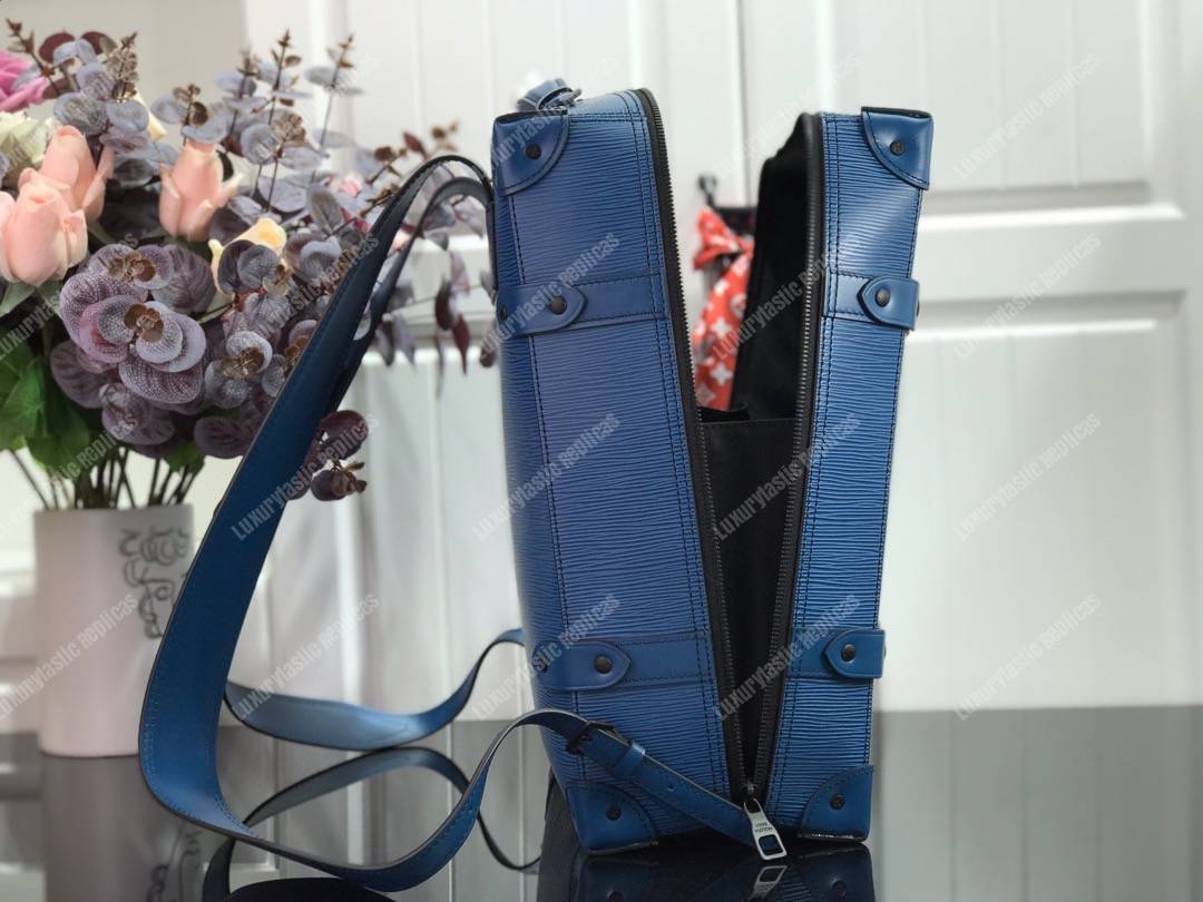 LV Soft Trunk Backpack PM Epi Leather Blue