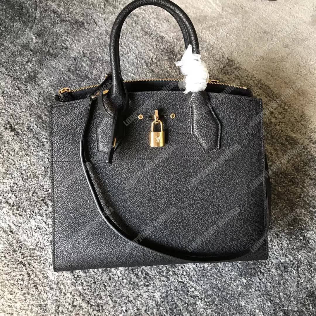 LV City Steamer MM Taurillon Leather