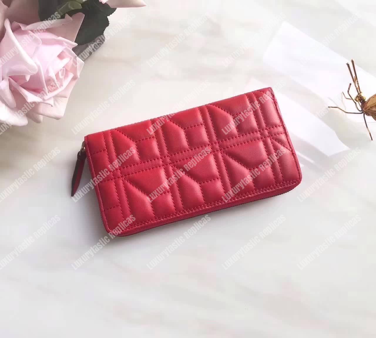 G*u*i gg marmont zip around wallet hibiscus red