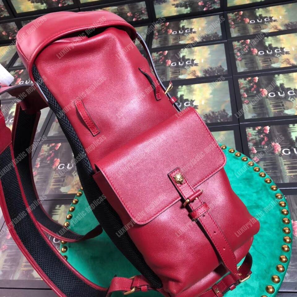 G*u*i re(belle) leather backpack cerise