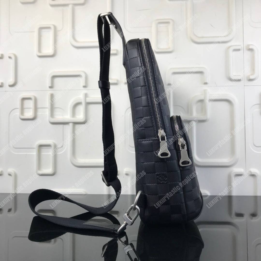 LV Avenue Sling Bag Damier Infini Leather Black