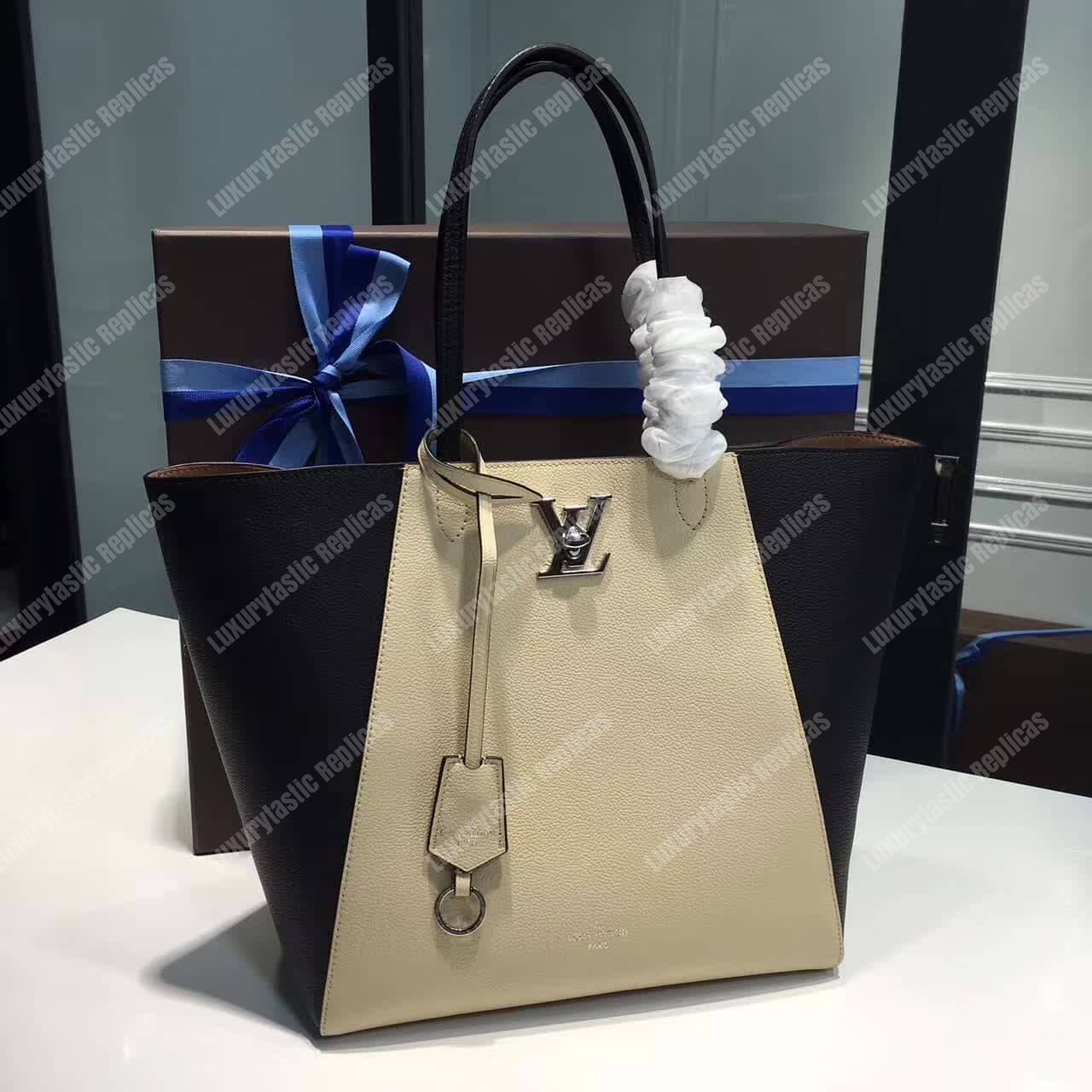 LV Lockme Cabas Bag Vanilla Noir
