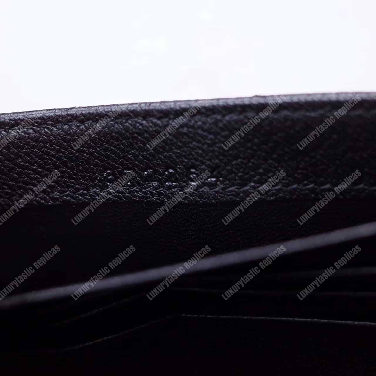 Saint Laurent Monogram Large Flap In Grain De Poudre Embossed Black