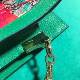 G*u*i ophidia gg flora small shoulder bag green