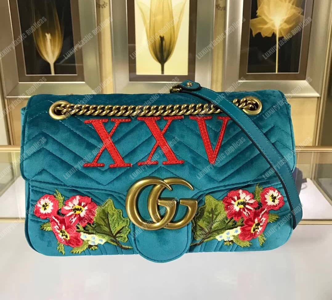 G*u*i gg marmont medium velvet bag xxv