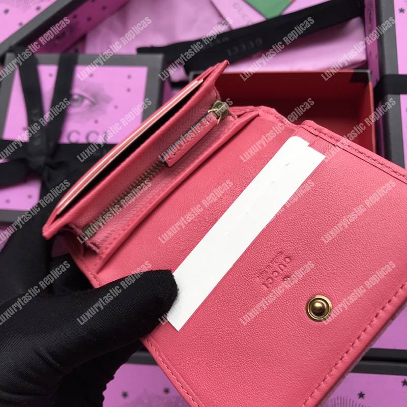 G*u*i gg marmont card case velvet pink love