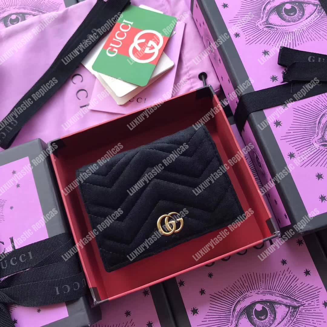 G*u*i gg marmont card case velvet black