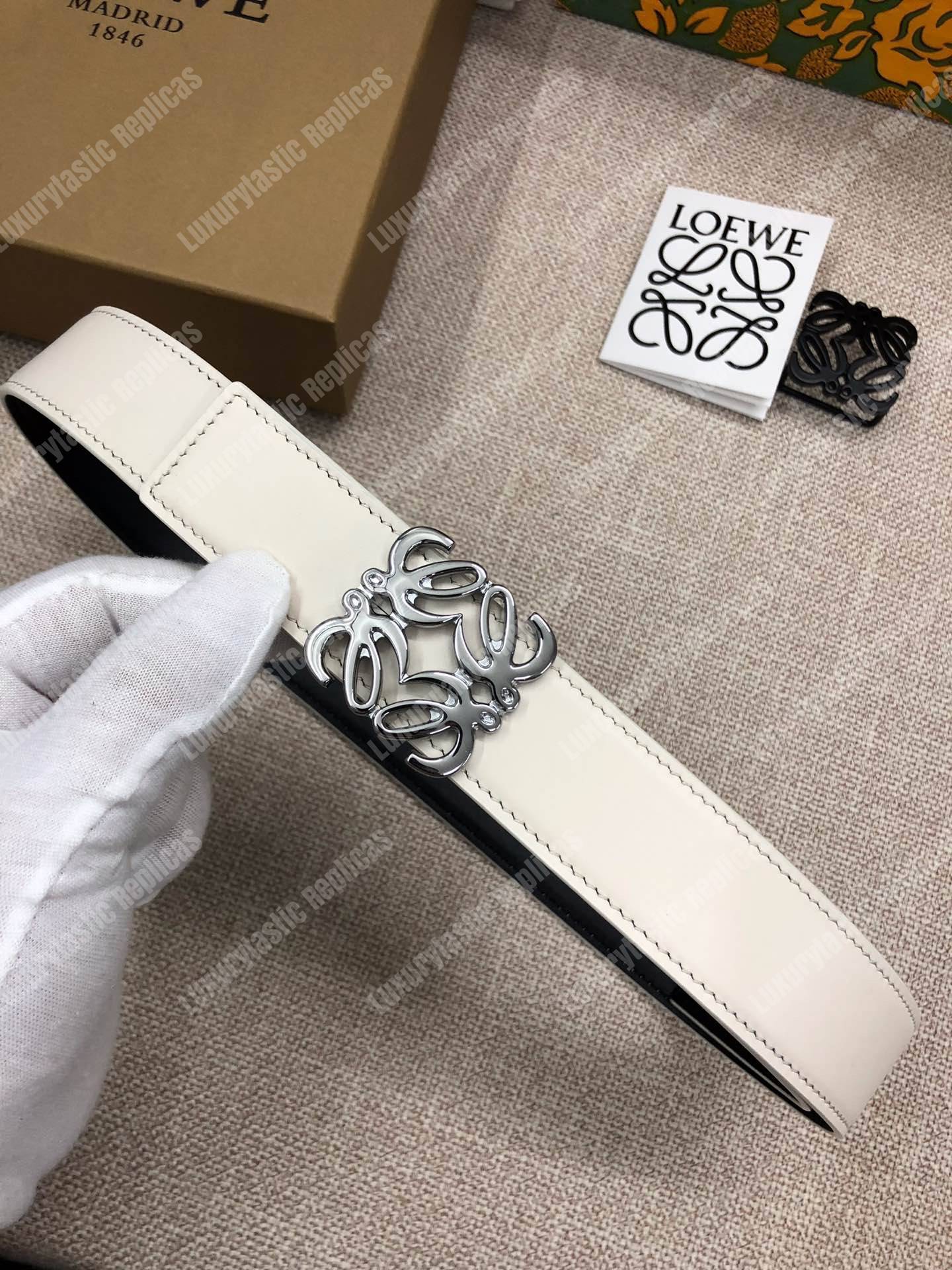 Loewe Anagram Belt 3.2Cm White