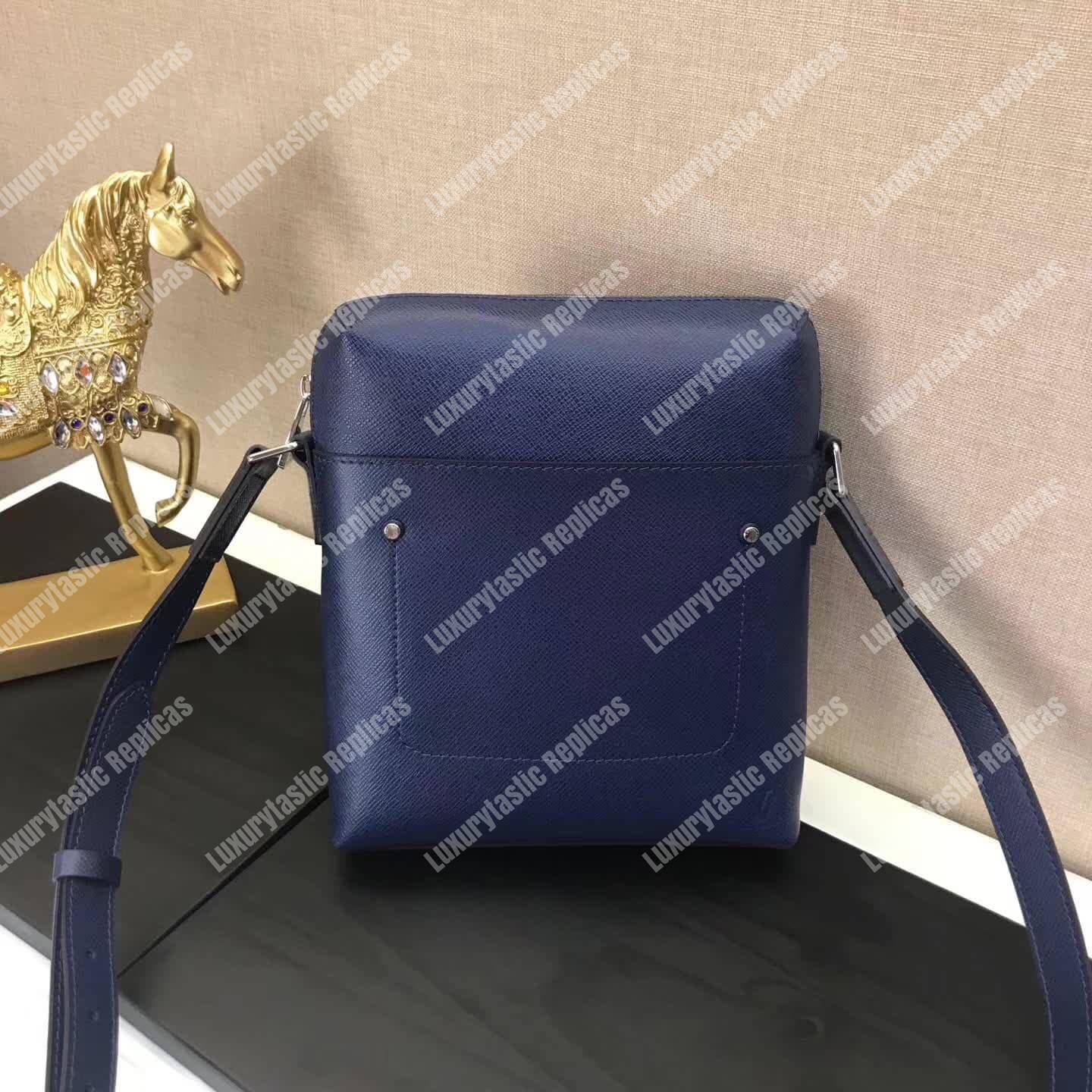 LV Pochette Grigori Cowhide Leather Dark Blue