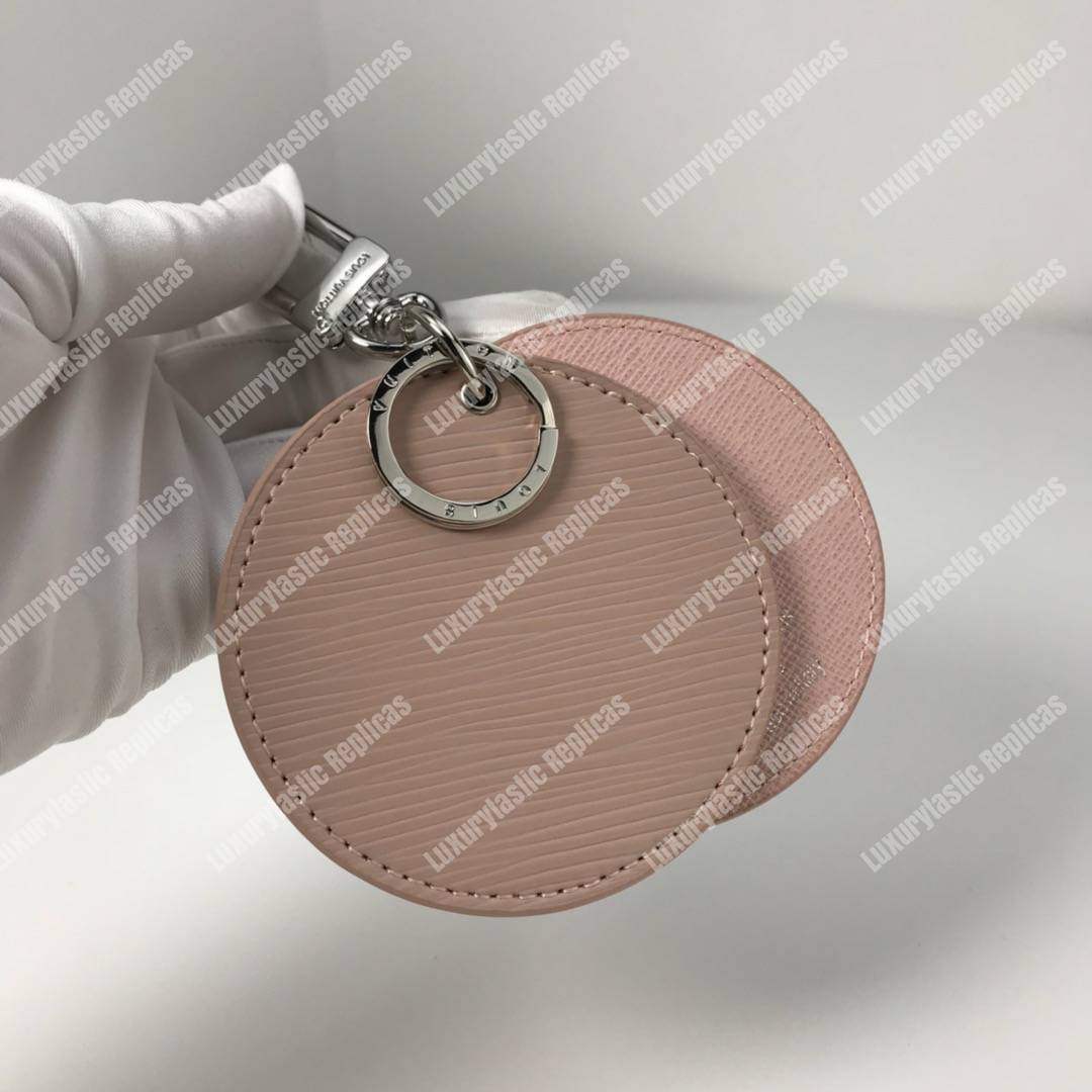 LV Mirror Bag Charm & Key Holder Epi Leather Rose Ballerine