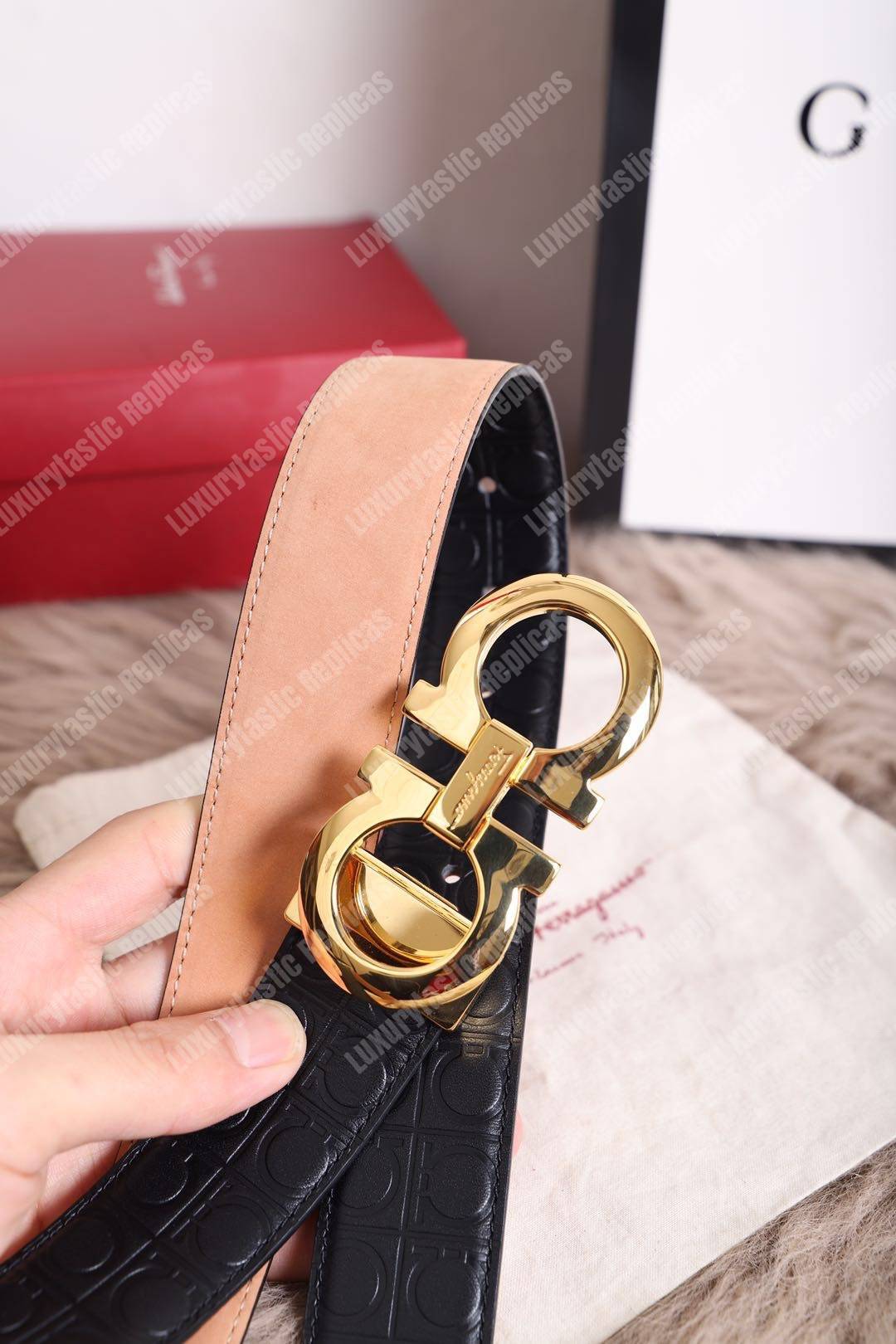 ﻿Salvatore Ferragamo Adjustable Gancini Belt