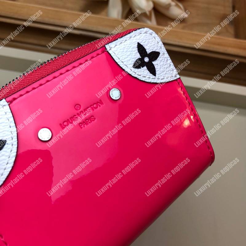 LV Zippy Coin Purse Patent Leather Monogram Berlingot Pink